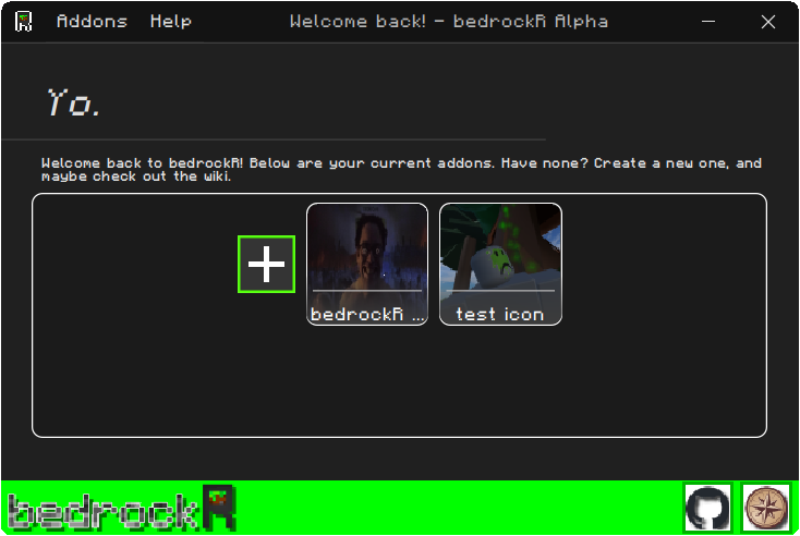 The bedrockR Launch Page
